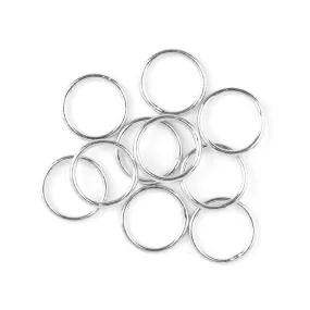 10mm Silver Plated Closed Jump Ring (10 Pieces)