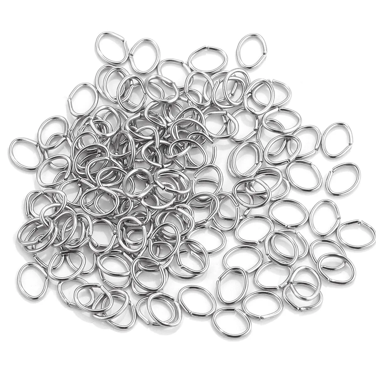 200 Stks/partij 3/4/5/6/7/8/10 Mm Rvs Diy Sieraden bevindingen Open Enkele Loops Jump Rings &amp; Split Ring Voor Sieraden Maken