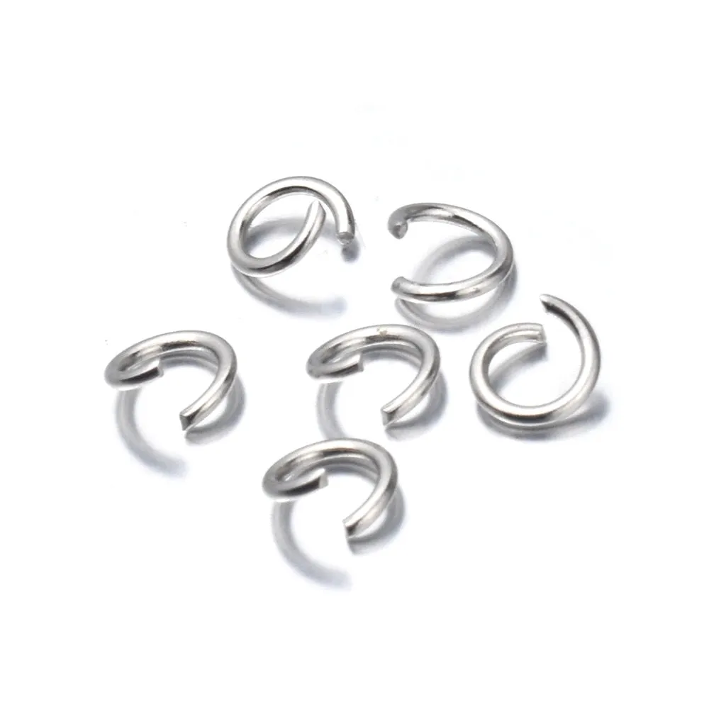 200 Stks/partij 3/4/5/6/7/8/10 Mm Rvs Diy Sieraden bevindingen Open Enkele Loops Jump Rings &amp; Split Ring Voor Sieraden Maken