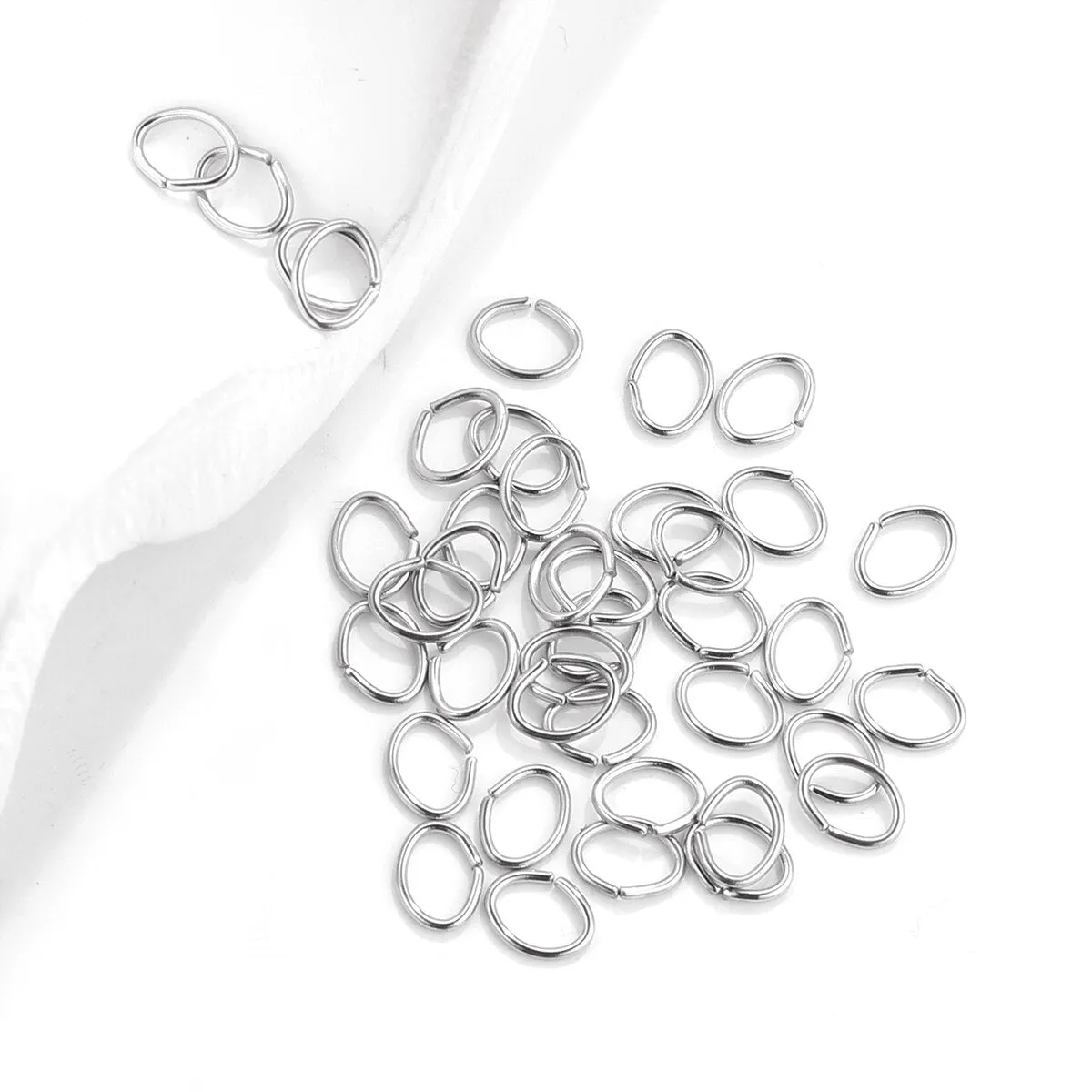 200 Stks/partij 3/4/5/6/7/8/10 Mm Rvs Diy Sieraden bevindingen Open Enkele Loops Jump Rings &amp; Split Ring Voor Sieraden Maken