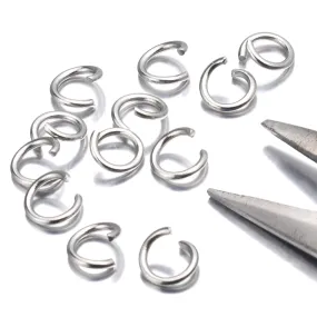200 Stks/partij 3/4/5/6/7/8/10 Mm Rvs Diy Sieraden bevindingen Open Enkele Loops Jump Rings &amp; Split Ring Voor Sieraden Maken