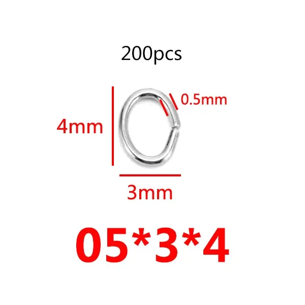 200 Stks/partij 3/4/5/6/7/8/10 Mm Rvs Diy Sieraden bevindingen Open Enkele Loops Jump Rings &amp; Split Ring Voor Sieraden Maken