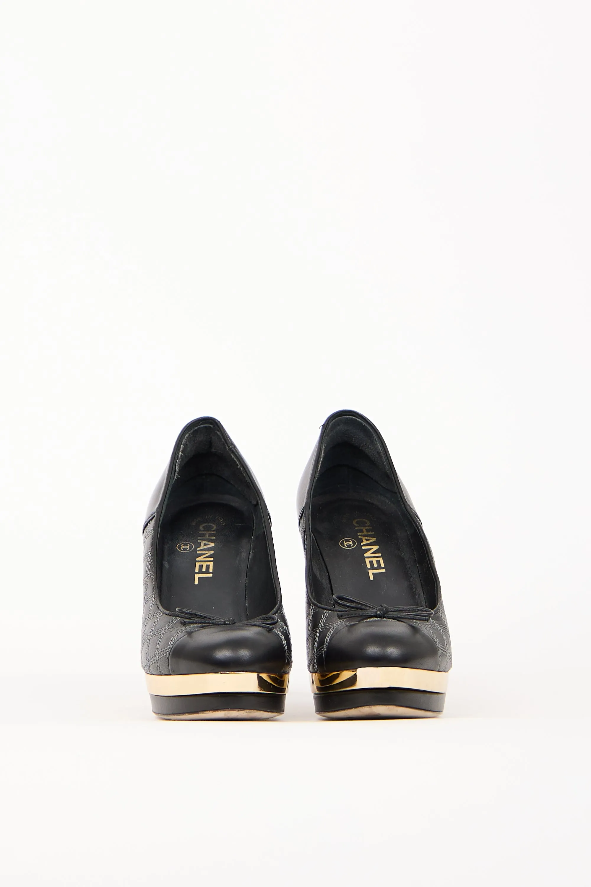 2014 Leather Quilted Platform Pump
