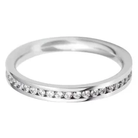 2.5mm Channel Set Wedding Band