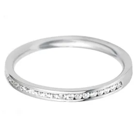 2mm Channel Set Wedding Band