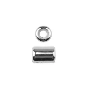 4x5mm Rhodium Plated Slide on Clasp with Hole for Jump Ring