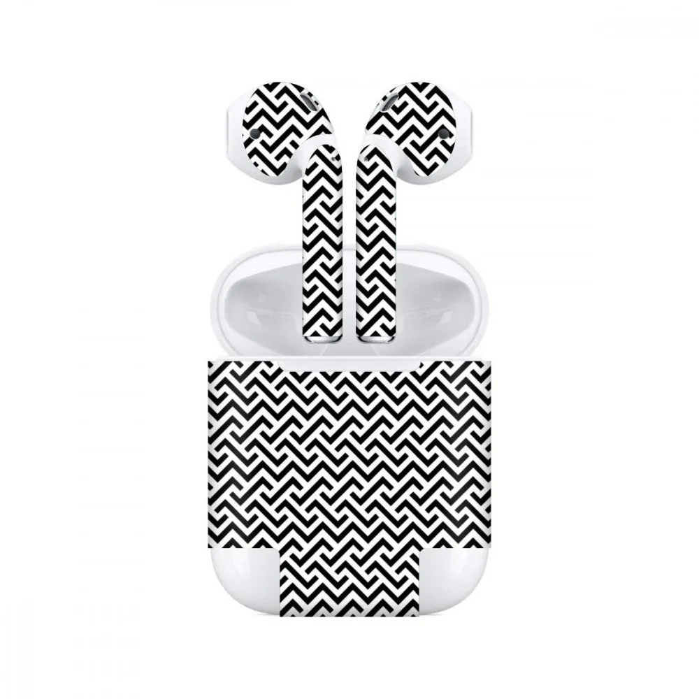 Airpods Black And White Skin