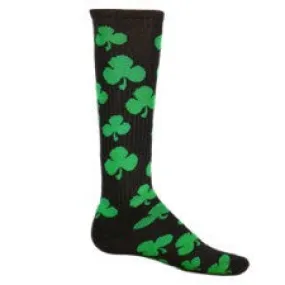 Black Shamrock Athletic Knee High Socks (Medium)