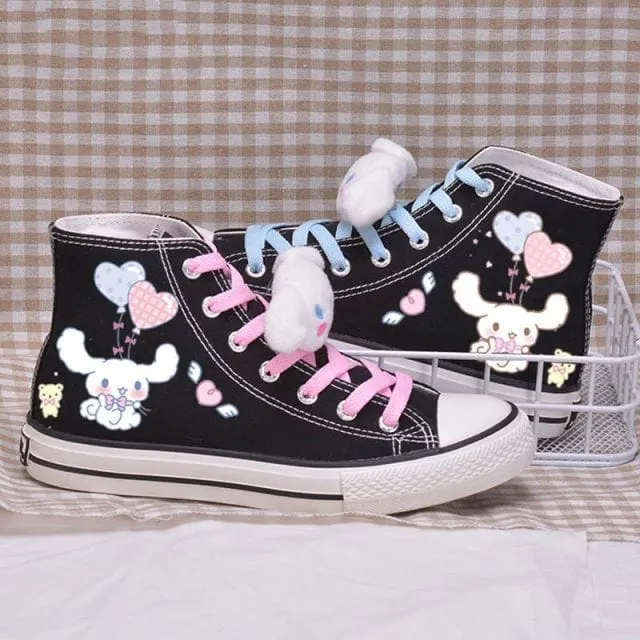 Cartoon Print High-top Canvas Shoes