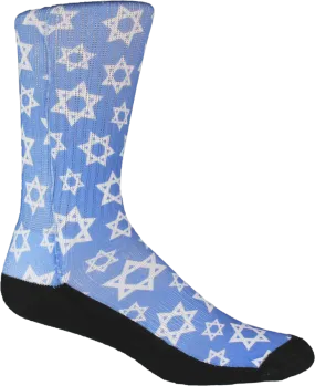 Channukah Stars Crew Sport Socks (Unisex)