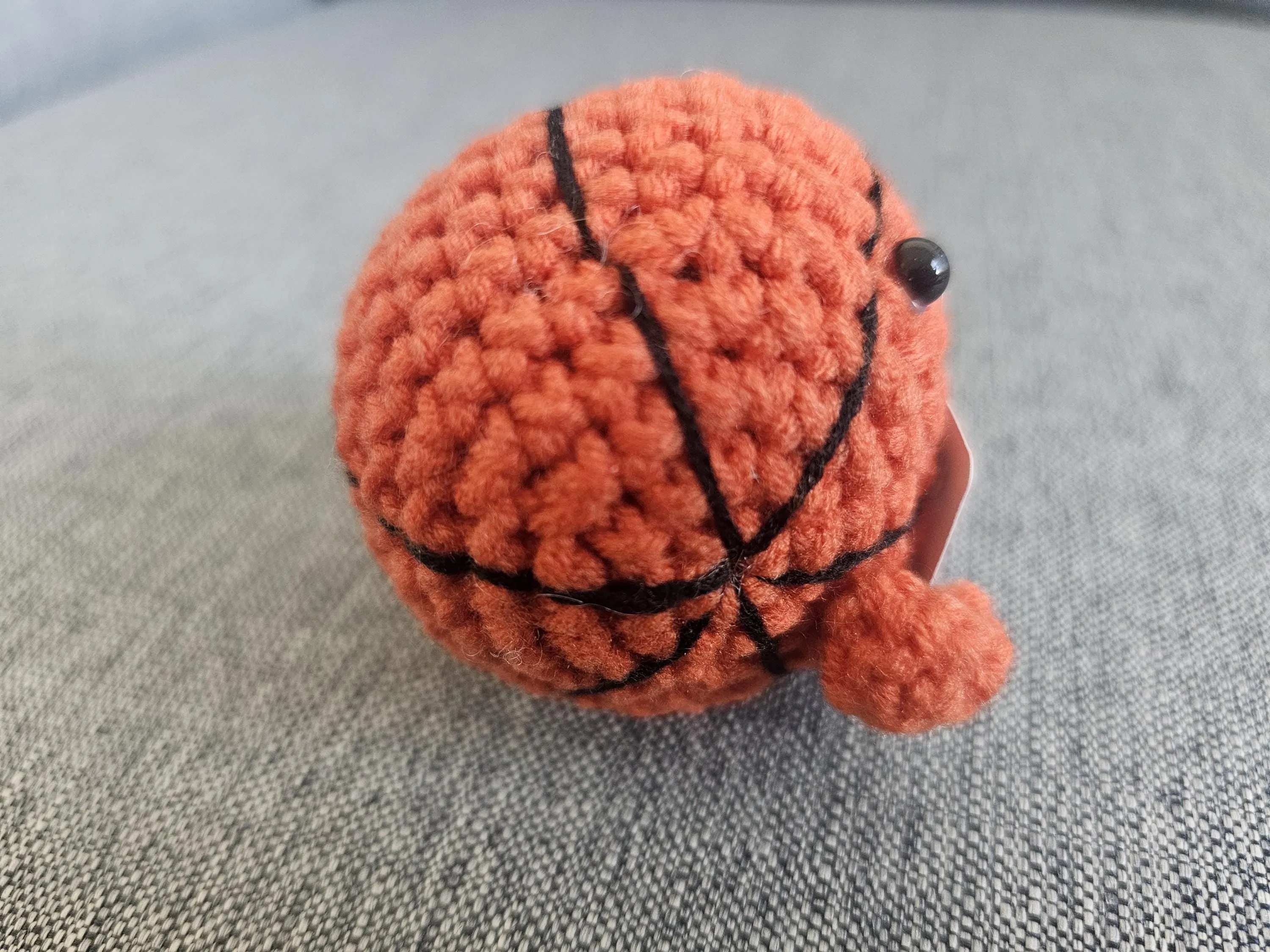 Crochet Positive Basketball Motivation Crochet Gift for Friend Desktop Amigurumi Accessory for Coworker Encouraging Gift for Mental Health