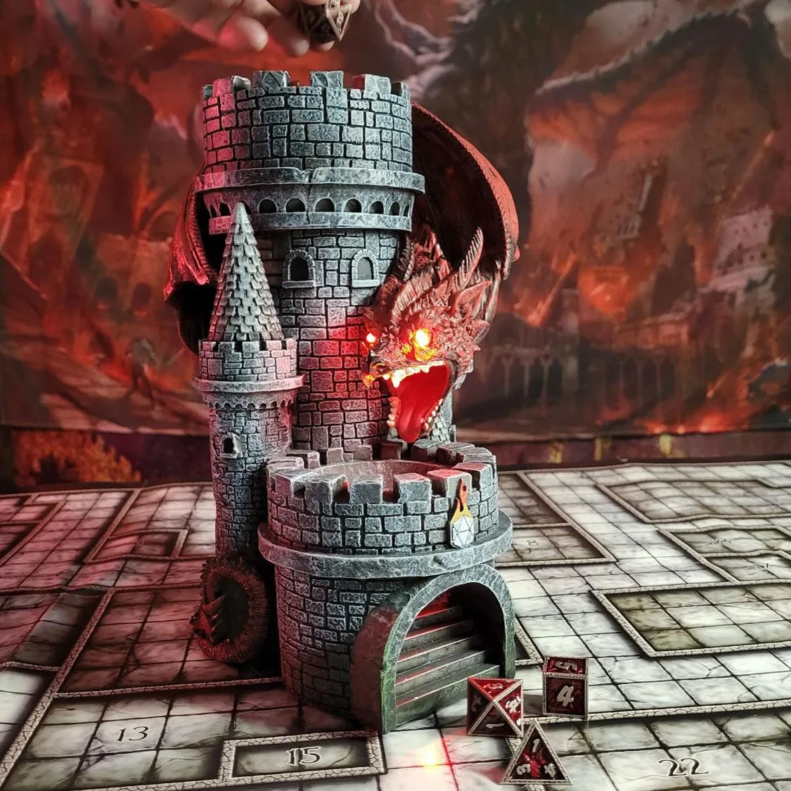 Dragons Keep Dice Tower - Red Dragon