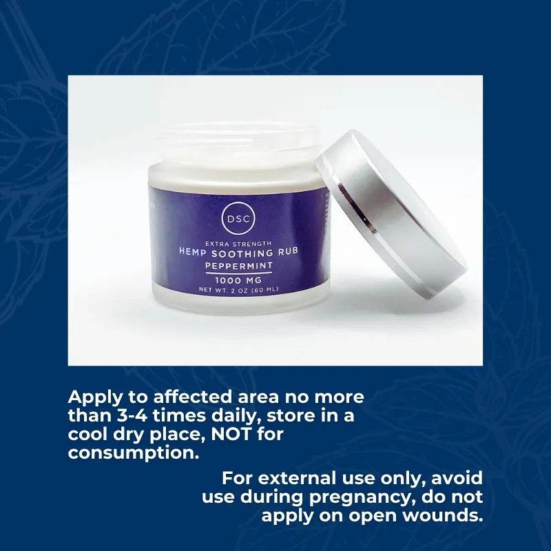 DSC Hemp Cream For Neuropathy Aches & Nerve Pain (Peppermint)