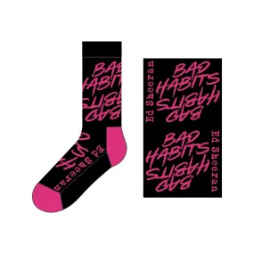 Ed Sheeran Unisex Ankle Socks: Bad Habits (UK SIZE 7 - 11)
