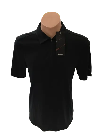 Head Mens Basic Technology Endo Dry And Ergo Stretch Polo Tennis Sport  - Black