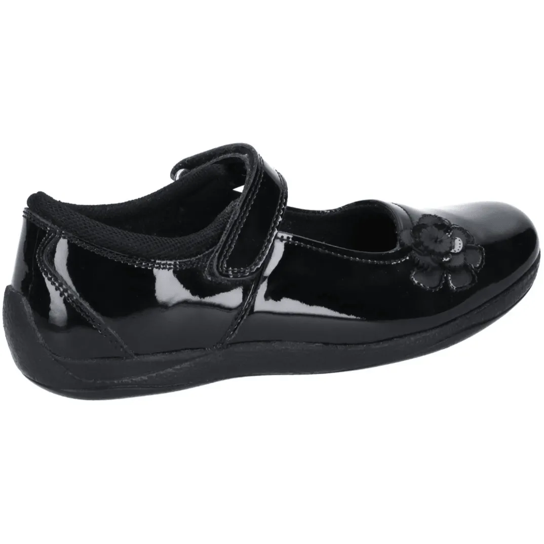 Hush Puppies Girls School Shoe Jessica Jnr Black Patent