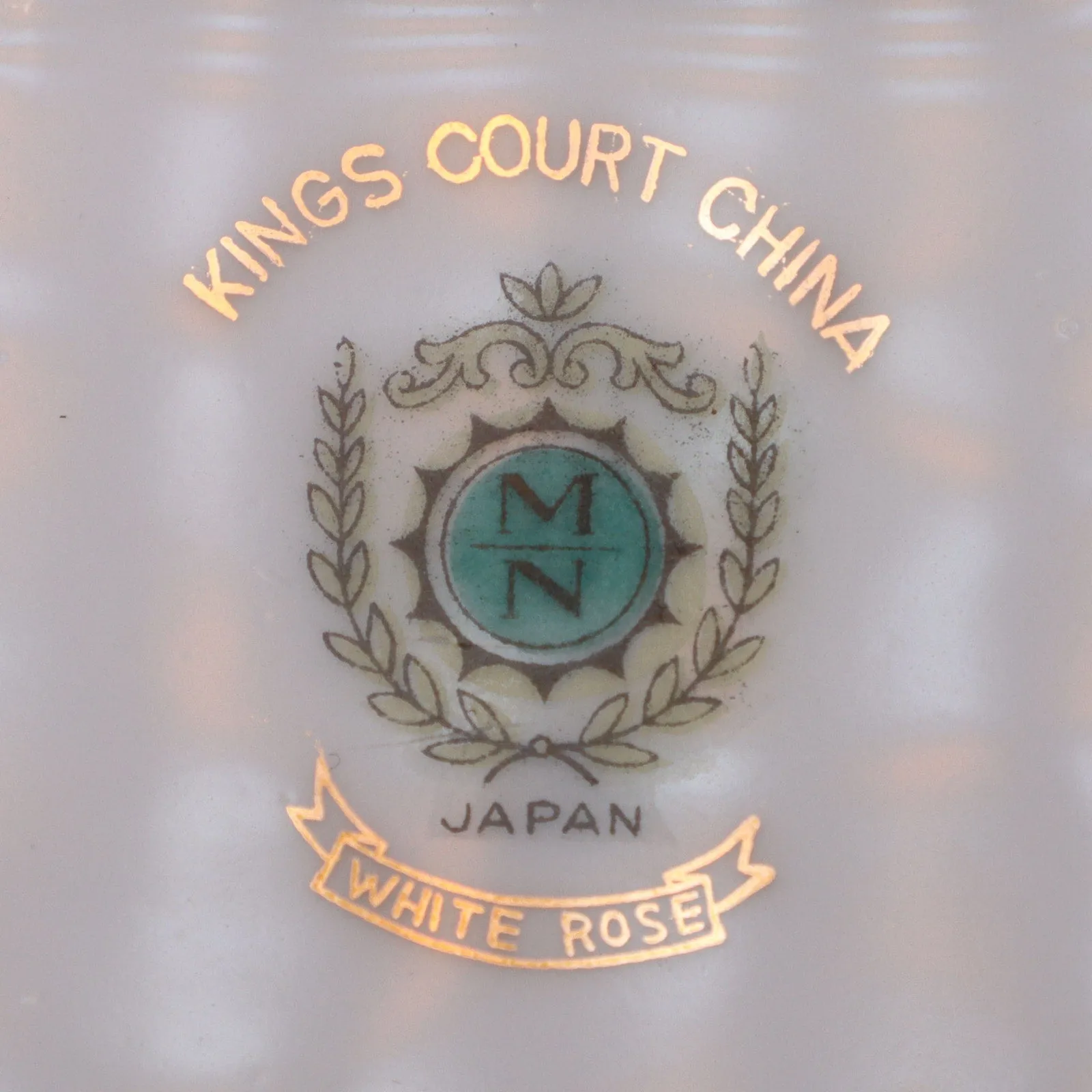 Kings Court 2pc White Rose Oval Serving Platters 17" and 13" Vintage 1960's