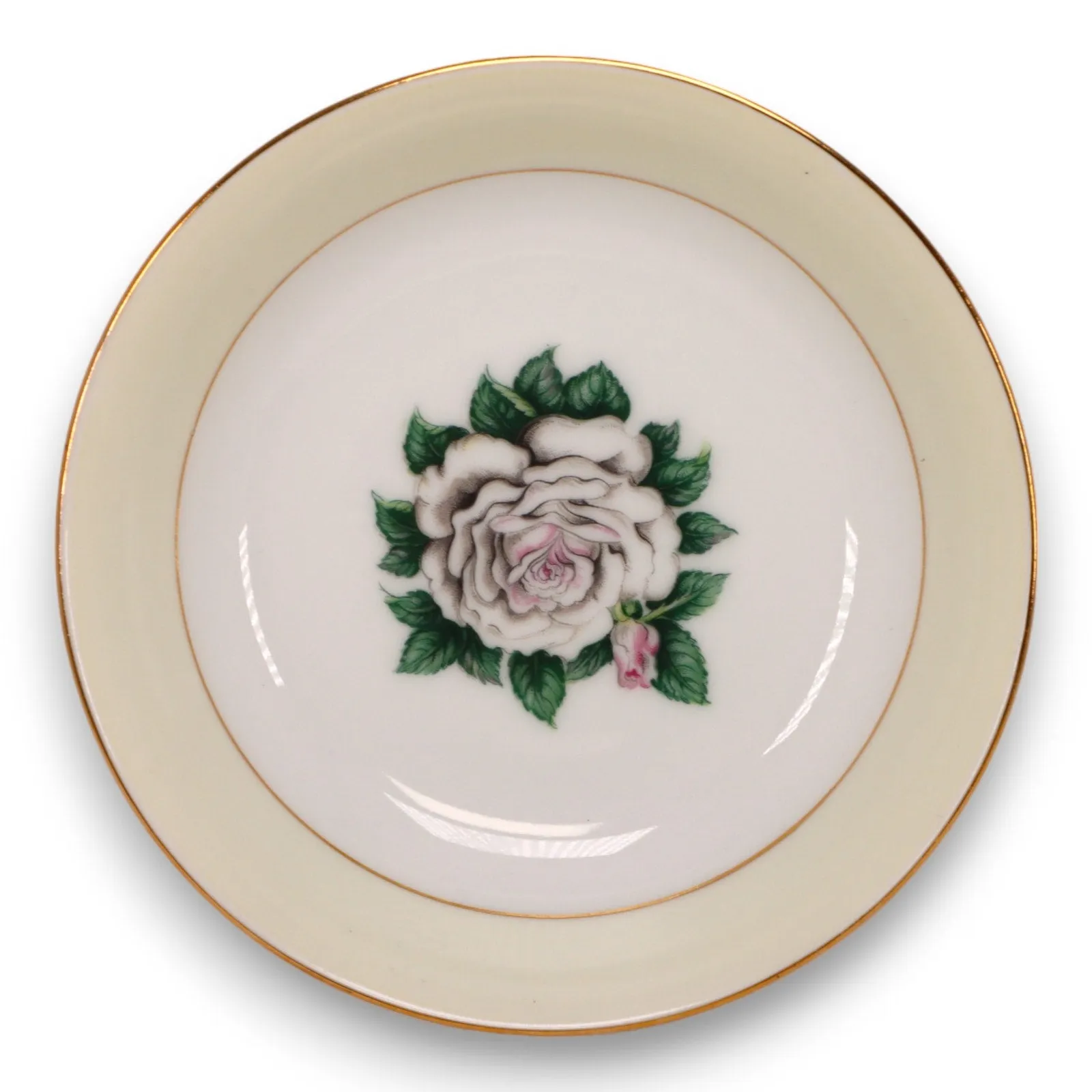 Kings Court 4pc  White Rose Fruit Berry Bowl 5 1/2" Vintage 1960's