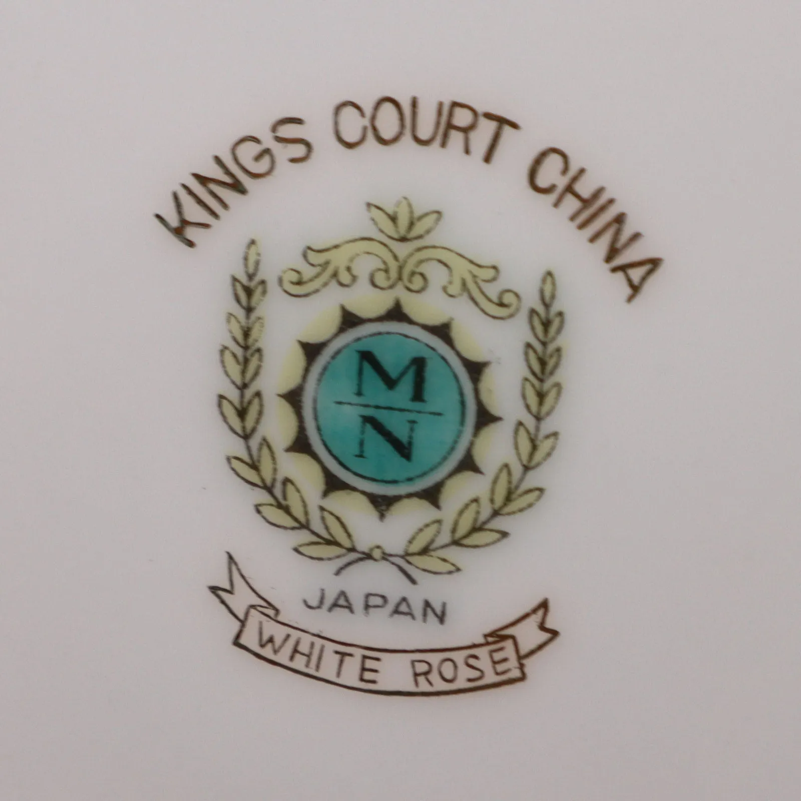 Kings Court China White Rose Salad Plate 7 1/2" Vintage 1960's