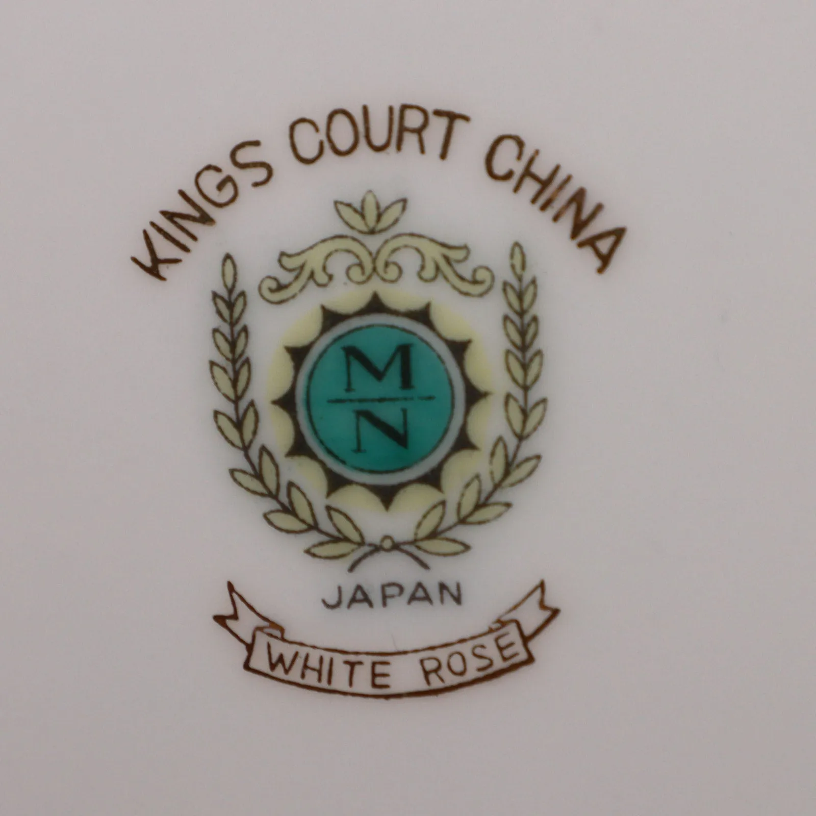 Kings Court White Rose Dinner plate 10 1/4" Vintage China 1960's