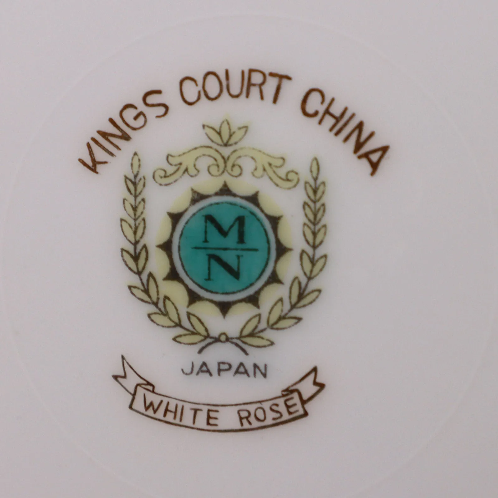 Kings Court White Rose Rimmed Soup Bowl 8 1/2" Vintage China 1960's