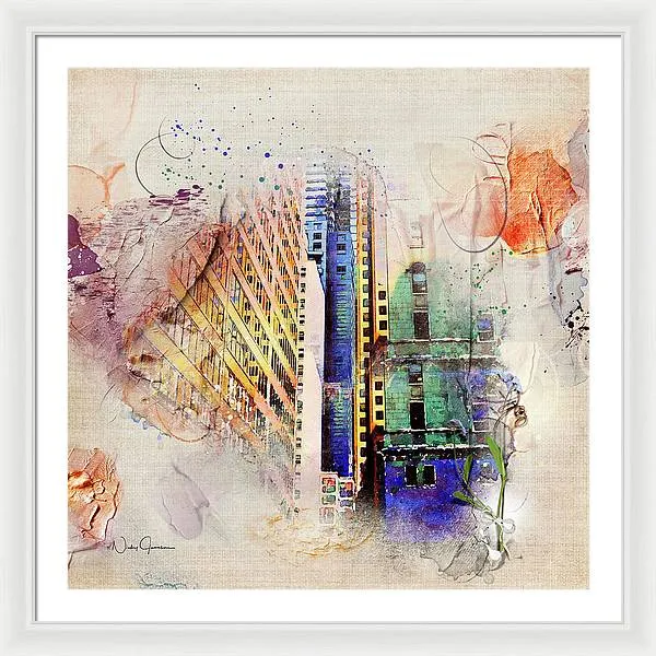 Painting Toronto- Commerce Court East - Framed Print