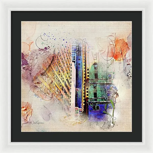 Painting Toronto- Commerce Court East - Framed Print