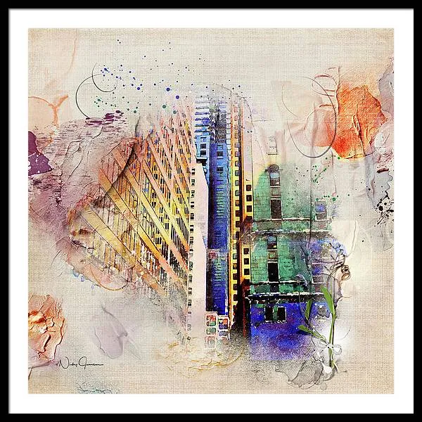 Painting Toronto- Commerce Court East - Framed Print