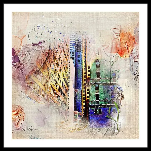 Painting Toronto- Commerce Court East - Framed Print