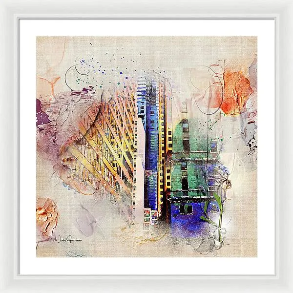 Painting Toronto- Commerce Court East - Framed Print