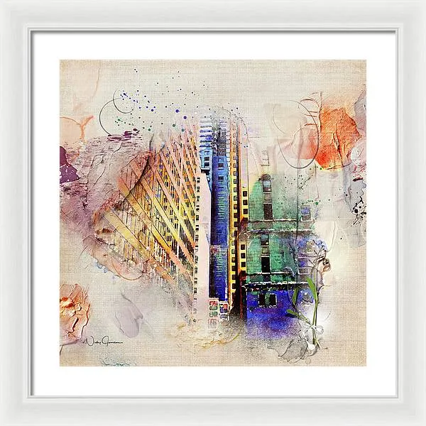 Painting Toronto- Commerce Court East - Framed Print