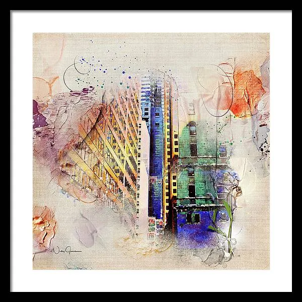 Painting Toronto- Commerce Court East - Framed Print