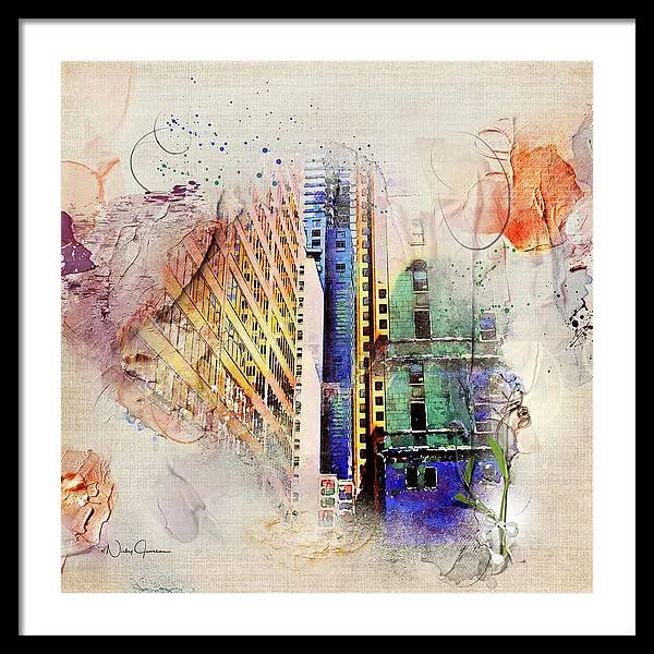 Painting Toronto- Commerce Court East - Framed Print