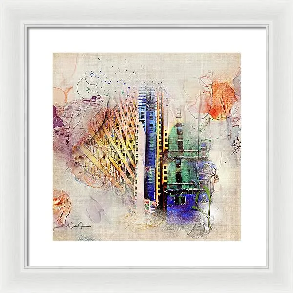 Painting Toronto- Commerce Court East - Framed Print