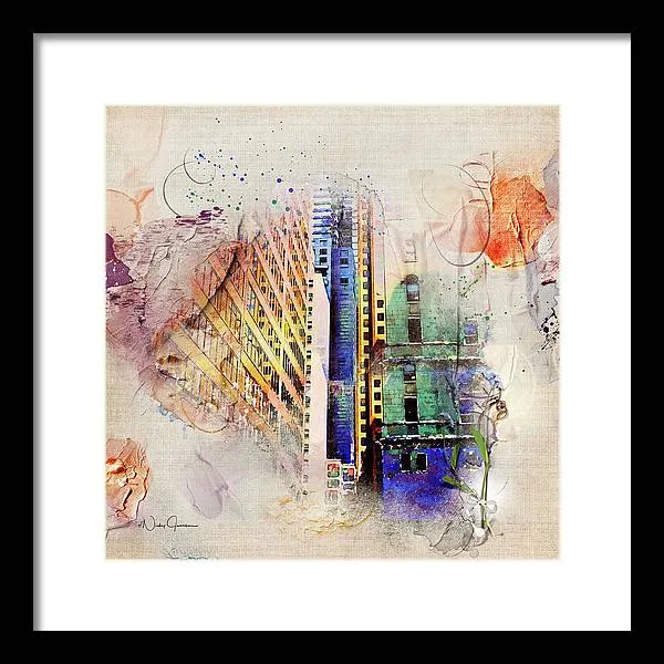 Painting Toronto- Commerce Court East - Framed Print