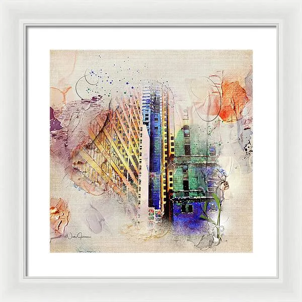 Painting Toronto- Commerce Court East - Framed Print