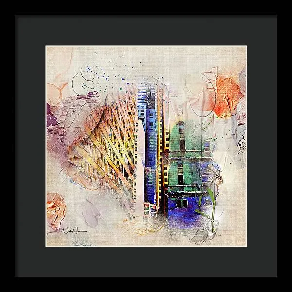 Painting Toronto- Commerce Court East - Framed Print
