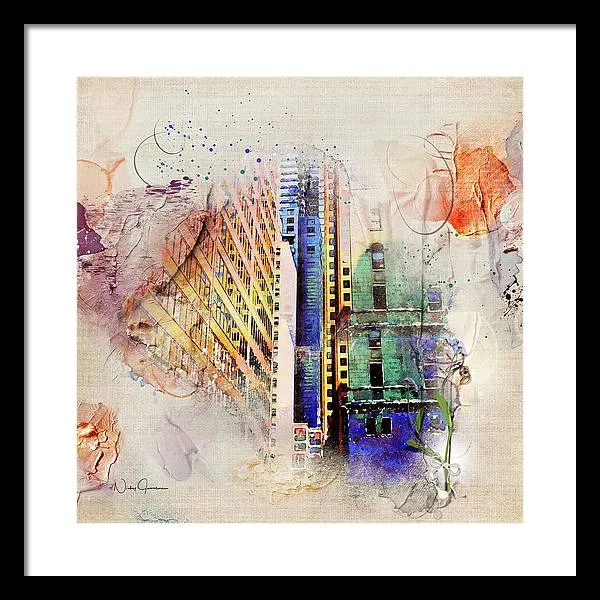 Painting Toronto- Commerce Court East - Framed Print