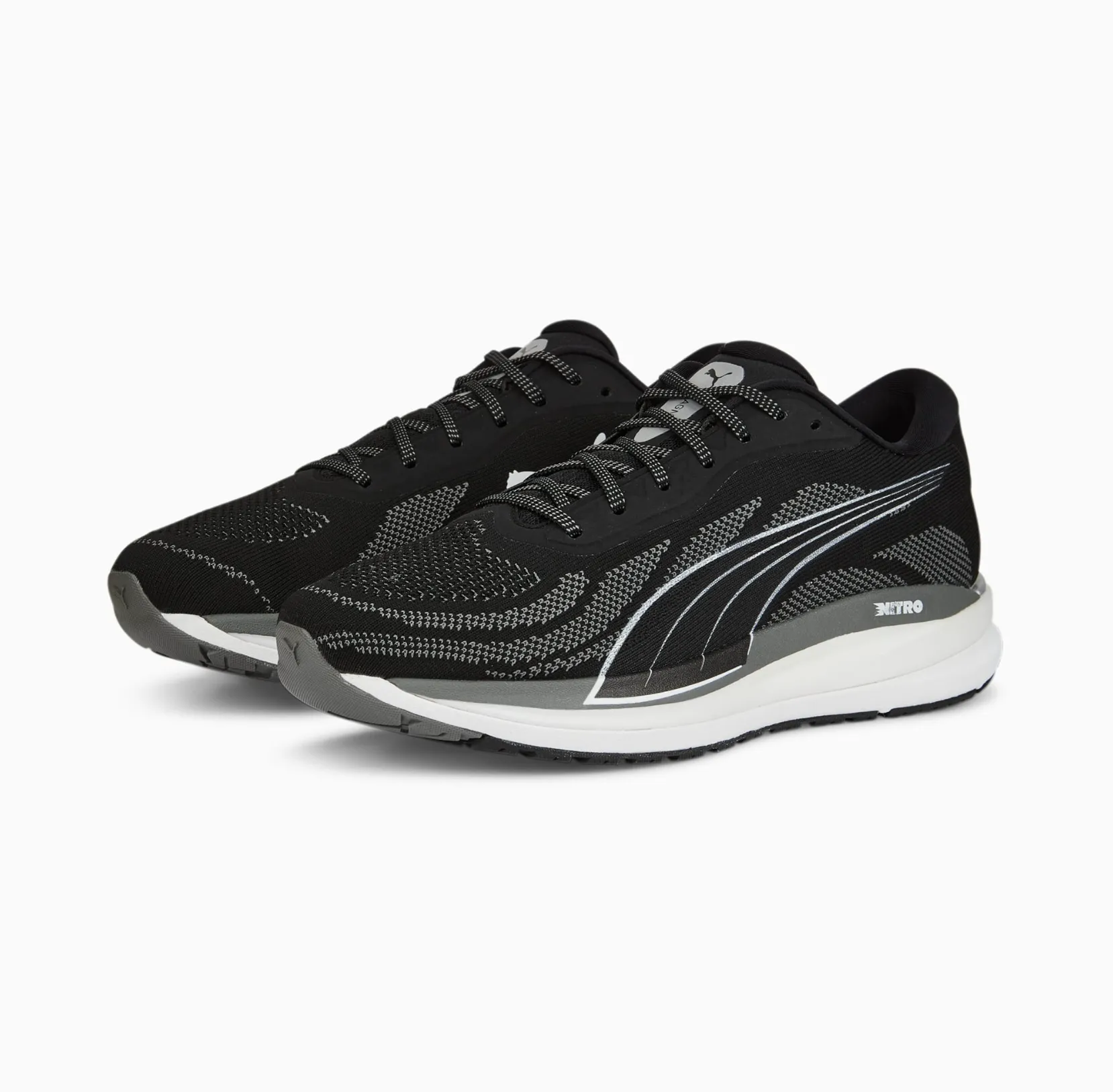 Puma Men's Magnify Nitro Knit - Black/Castlerock/White (376907)