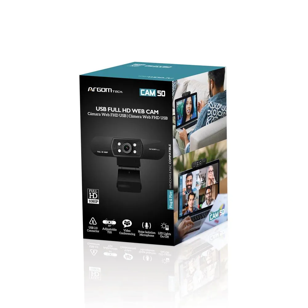 WEB CAM FULL HD 1080P WITH MICROPHONE & LEDS CAM50