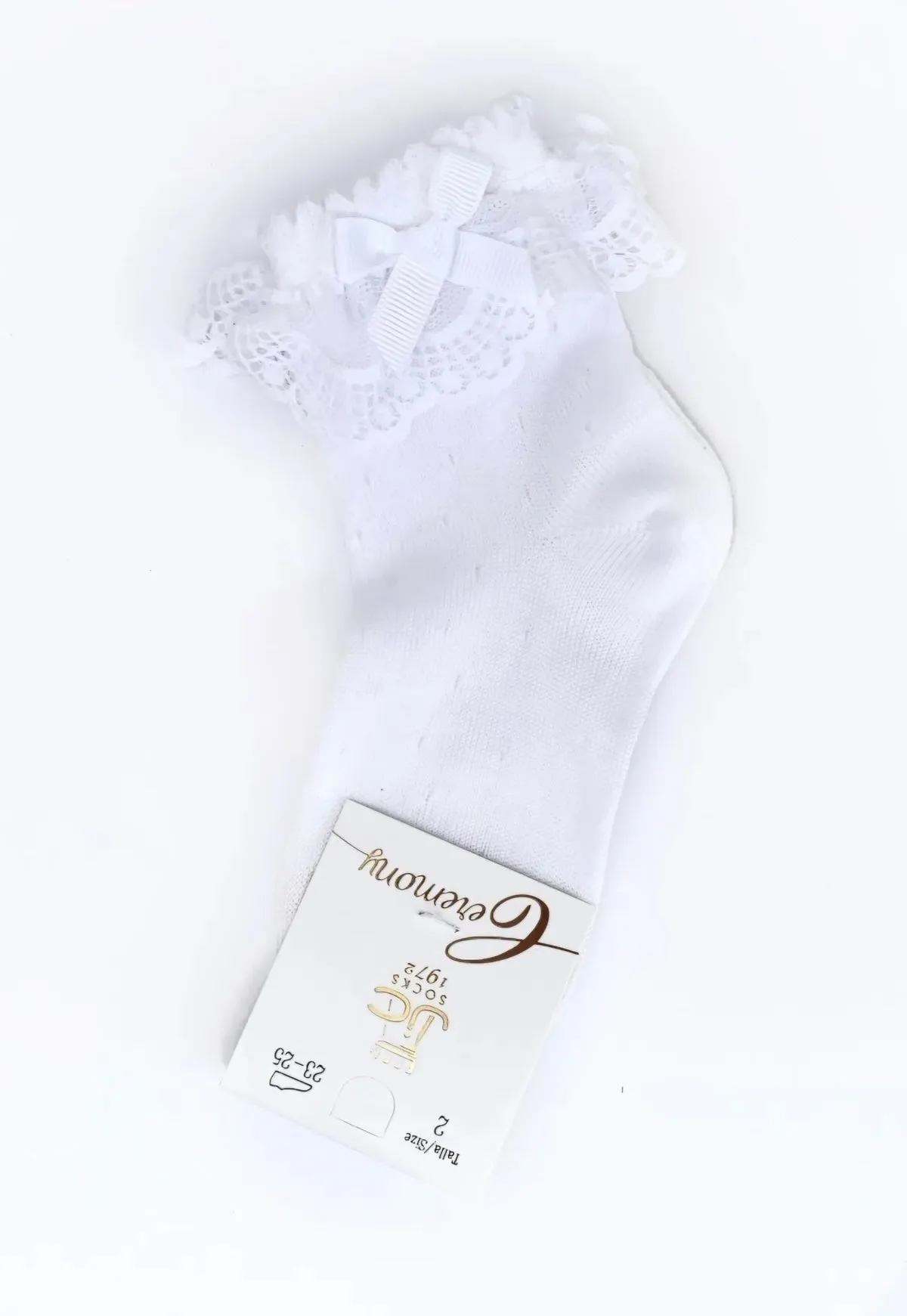 White JC Socks 32625